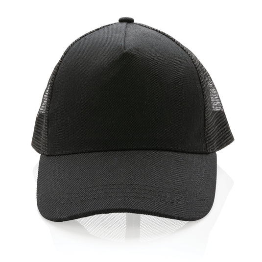 Brushed cotton 5-panel trucker cap by XD Collection featuring a classic design and adjustable strap, casual headwear for everyday wear.