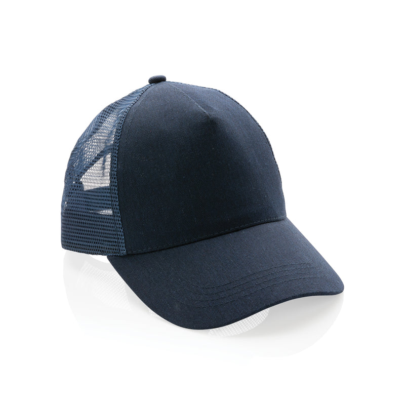 Load image into Gallery viewer, Brushed cotton 5-panel trucker cap by XD Collection featuring a structured headwear design in durable fabric.
