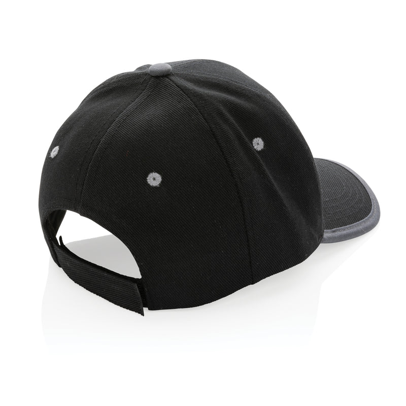 Load image into Gallery viewer, Brushed cotton 6-panel contrast cap by XD Collection, casual headwear with a structured design and contrasting panels.
