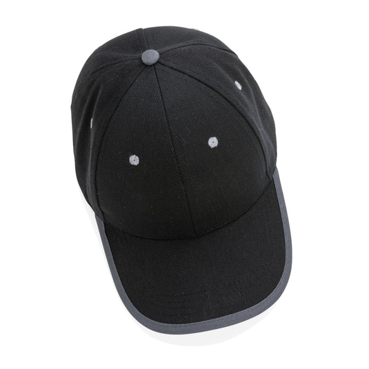 Brushed cotton 6-panel contrast cap by XD Collection, showcasing the headwear's stylish design and textured fabric.