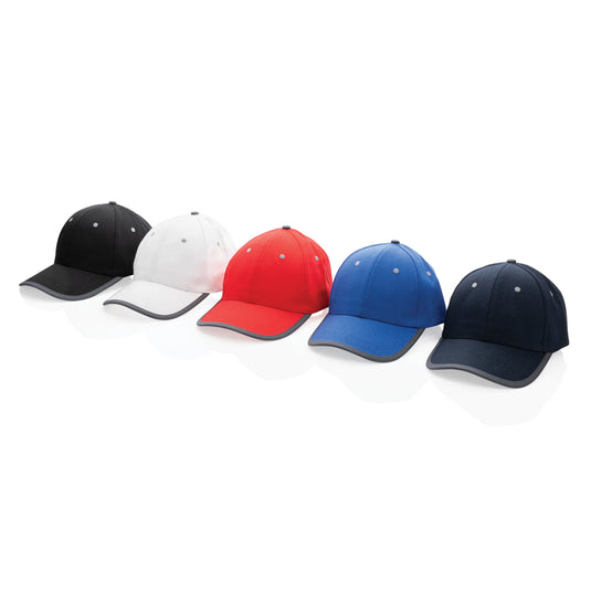 Brushed cotton 6-panel contrast cap by XD Collection, showcasing a stylish headwear design with a curved brim and contrast panels.