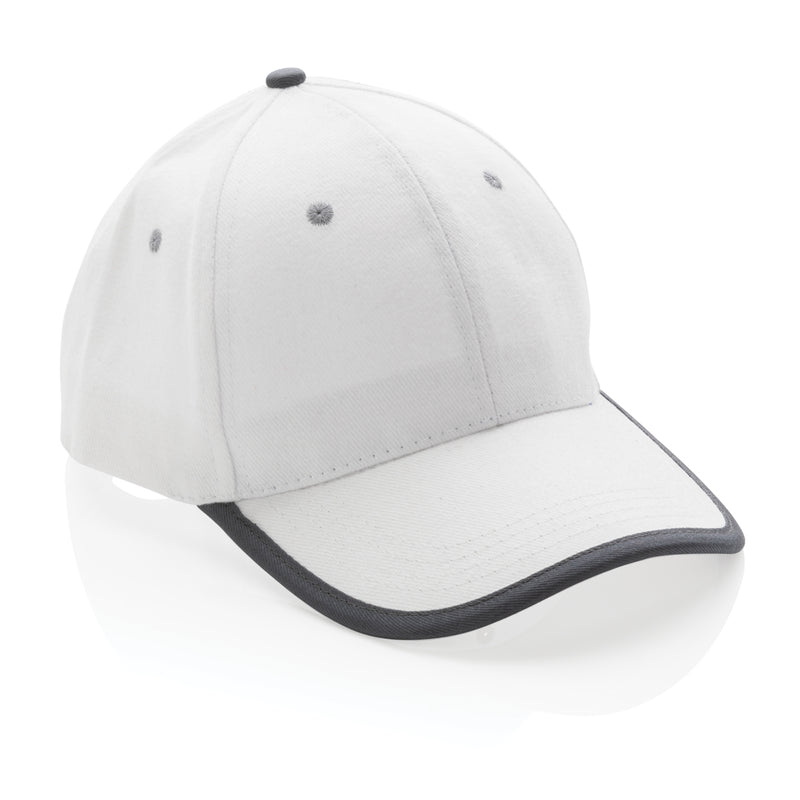 Load image into Gallery viewer, Brushed cotton 6-panel contrast cap by XD Collection, casual headwear with adjustable strap and stylish design.
