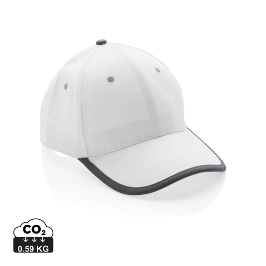Brushed cotton 6-panel contrast cap by XD Collection, headwear with a stylish design and adjustable strap, in navy and white.