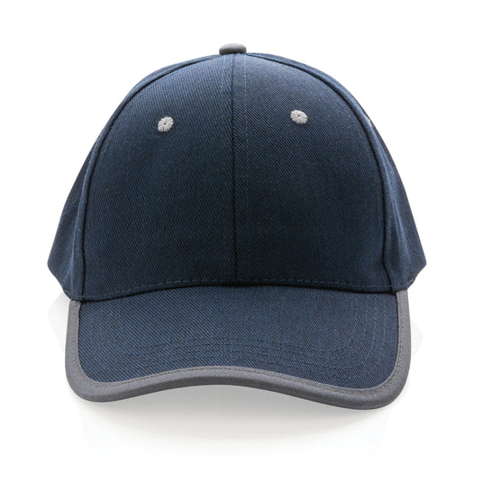 Brushed cotton 6-panel contrast cap by XD Collection, lightweight headwear with a structured design and adjustable strap.