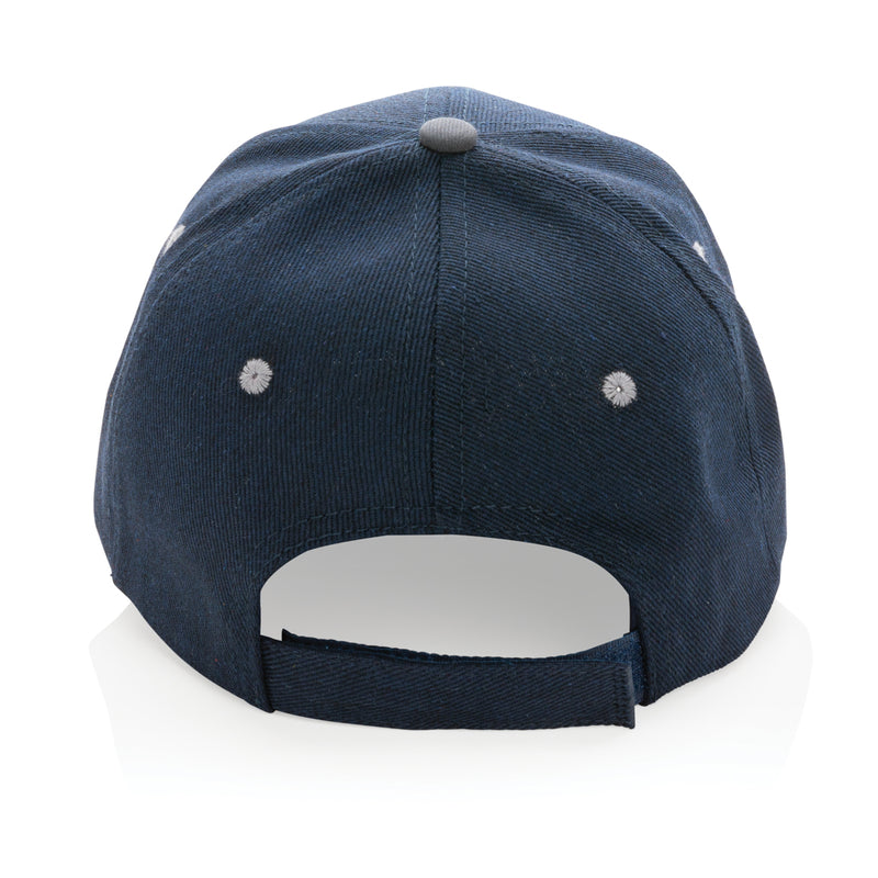 Load image into Gallery viewer, Brushed cotton 6-panel contrast cap by XD Collection, showcasing a stylish headwear with a curved brim and contrasting color panels.
