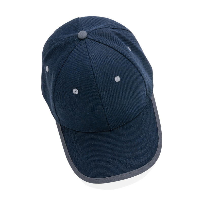 Load image into Gallery viewer, Brushed cotton 6-panel contrast cap by XD Collection, headwear with adjustable strap and stylish color contrast.
