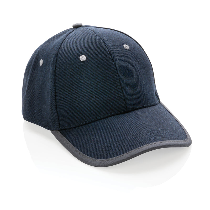 Load image into Gallery viewer, XD Collection brushed cotton 6-panel contrast cap in 280g fabric, showcasing its stylish design and adjustable fit.
