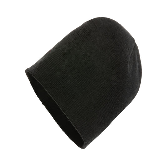 Close-up of XD Collection classic beanie with Polylana® fiber, soft knit headwear featuring a snug fit and stylish design.