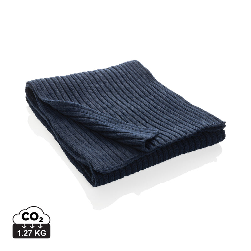 Load image into Gallery viewer, Impact AWARE™ Polylana® knitted scarf by XD Collection, 180x25cm headwear with soft, eco-friendly material, displayed flat.
