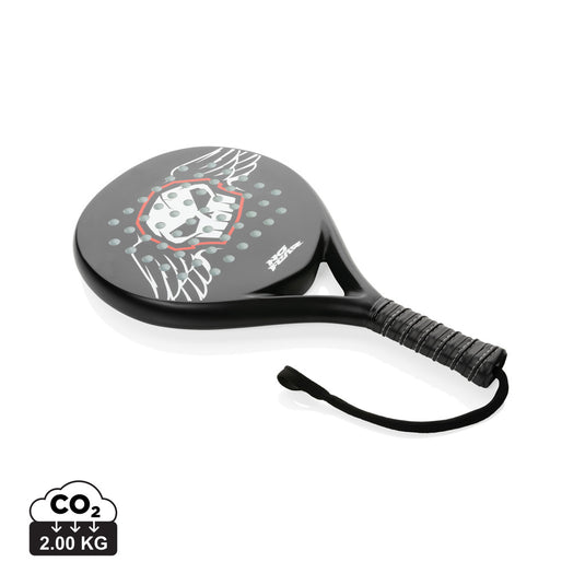 No Fear Fiber Glass Padel Racket from XD Collection, outdoor sports equipment with a sleek design and lightweight fiber glass construction.