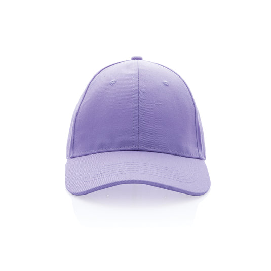 XD Collection 6-panel recycled cotton cap with AWARE™ tracer, showcasing its eco-friendly design and adjustable headwear style.