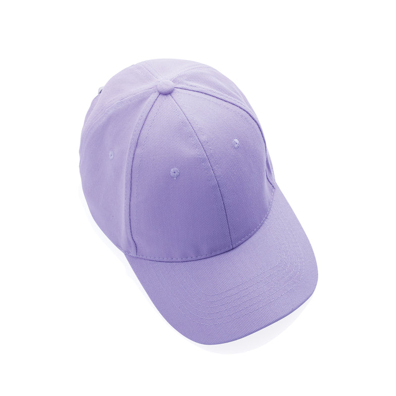 Load image into Gallery viewer, Six-panel XD Collection recycled cotton cap with AWARE™ tracer, showing front view with adjustable strap and breathable fabric.
