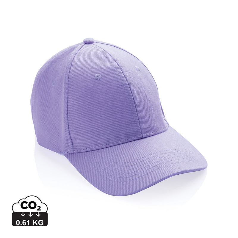 Load image into Gallery viewer, Six-panel recycled cotton cap with AWARE™ tracer from XD Collection, showcasing its eco-friendly design and casual headwear style.
