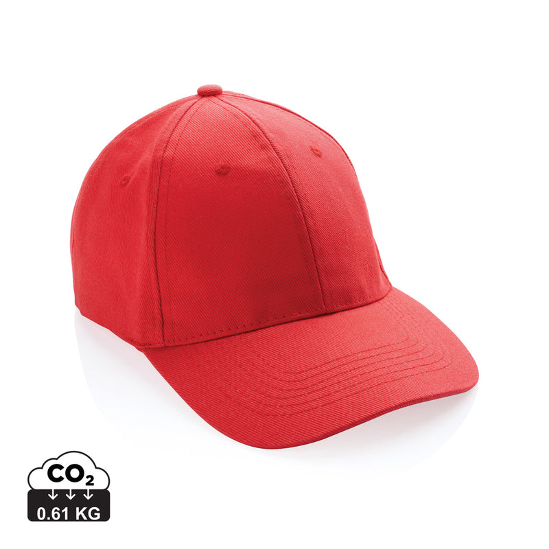 Load image into Gallery viewer, Six-panel XD Collection recycled cotton cap with AWARE™ tracer, showcasing a casual headwear design and adjustable fit.
