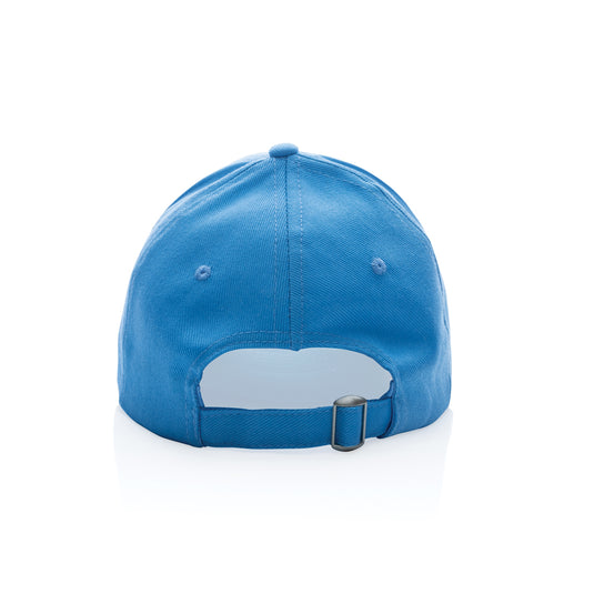 6-panel recycled cotton cap by XD Collection with AWARE™ tracer, featuring a casual headwear design and eco-friendly materials.