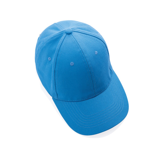 XD Collection 6-panel recycled cotton cap with AWARE™ tracer, showcasing eco-friendly headwear with a classic design.