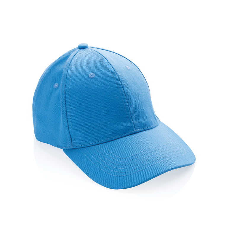 Load image into Gallery viewer, Six-panel recycled cotton cap with AWARE™ tracer by XD Collection, featuring a casual headwear design in natural fabric.
