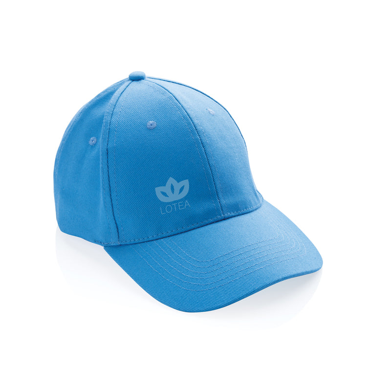 Load image into Gallery viewer, Six-panel recycled cotton cap with AWARE™ tracer from XD Collection, featuring a casual headwear style and eco-friendly design.
