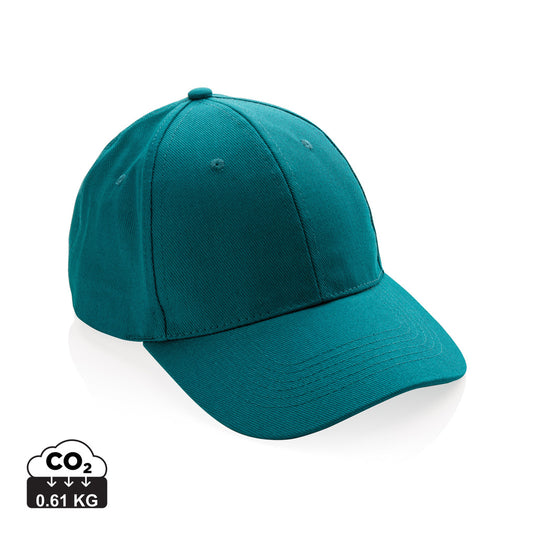 6-panel recycled cotton cap from XD Collection with AWARE™ tracer, featuring a casual headwear design in the image.