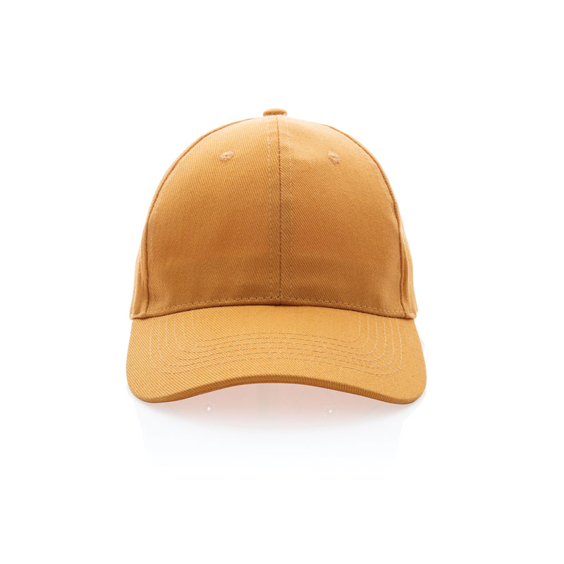 Load image into Gallery viewer, 6-panel recycled cotton cap with AWARE™ tracer from XD Collection, showing the olive-green headwear with stitched panels.
