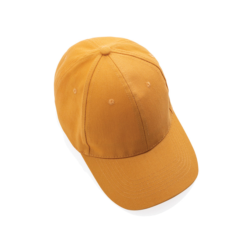 Load image into Gallery viewer, Six-panel XD Collection recycled cotton cap with AWARE™ tracer, showing front view with adjustable strap and branding details.
