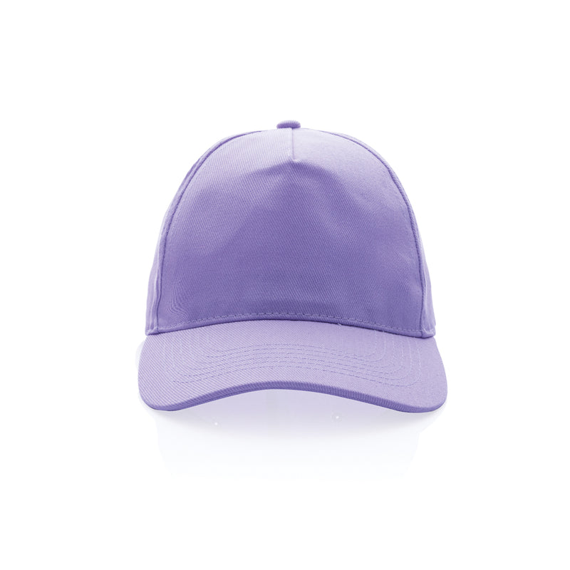 Load image into Gallery viewer, Recycled cotton 5-panel cap with AWARE™ tracer by XD Collection, showing front view of eco-friendly headwear with logo details.
