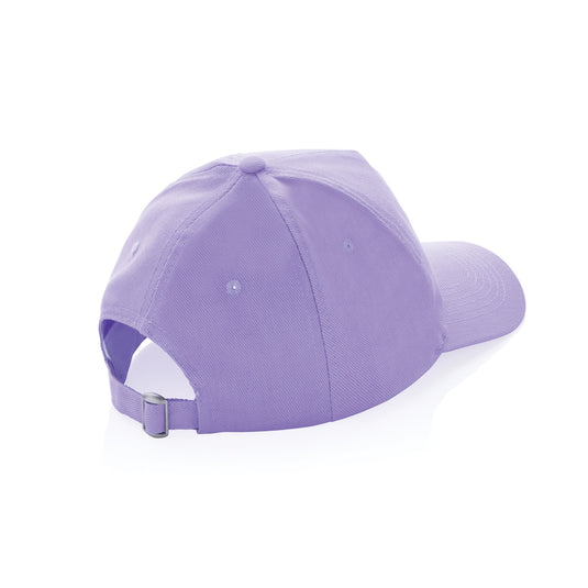 XD Collection 5-panel recycled cotton cap with AWARE™ tracer, showing a stylish green headwear design with adjustable strap