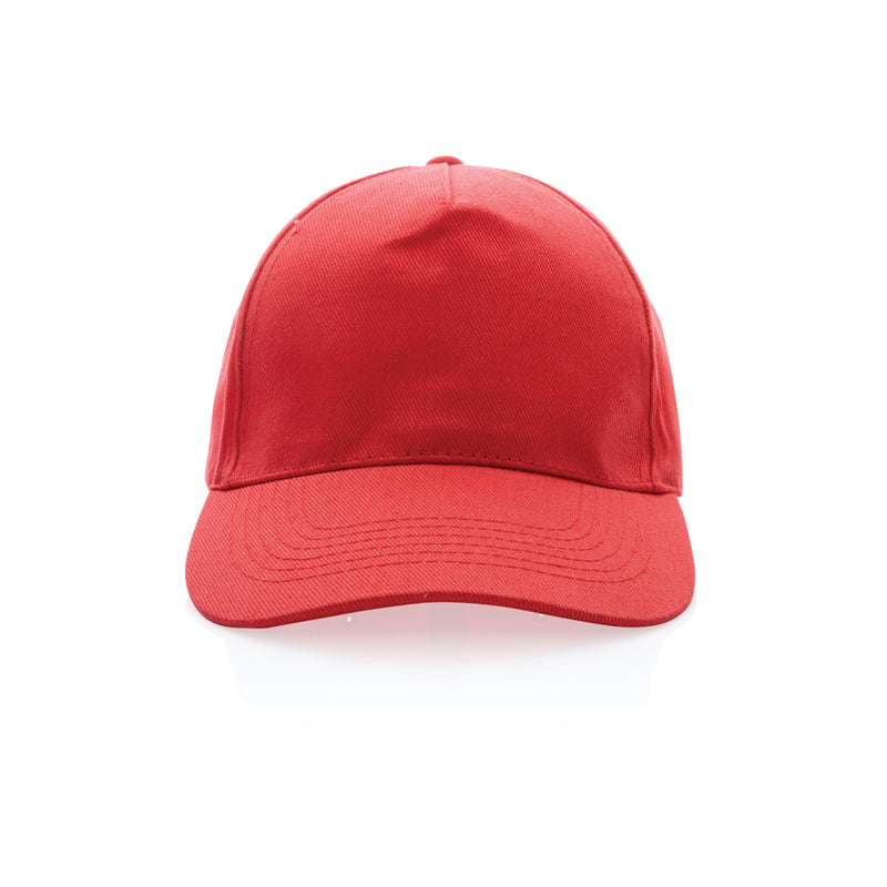 Load image into Gallery viewer, XD Collection 5-panel recycled cotton cap with AWARE™ tracer, showing a stylish headwear design in natural light.
