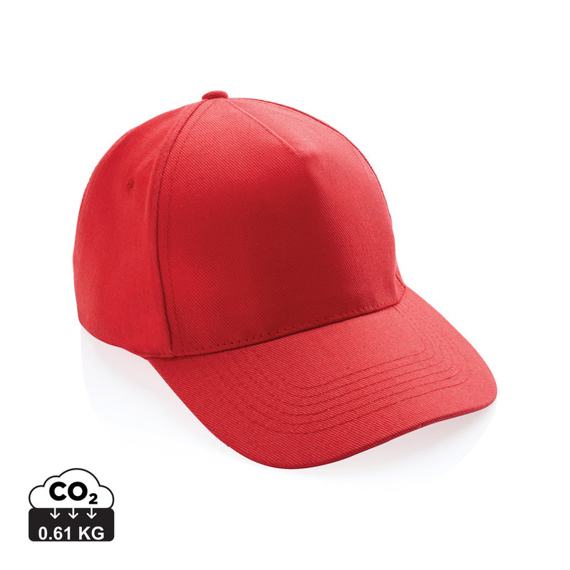 Load image into Gallery viewer, Recycled cotton 5-panel cap with AWARE™ tracer by XD Collection, featuring a casual headwear design and adjustable fit.
