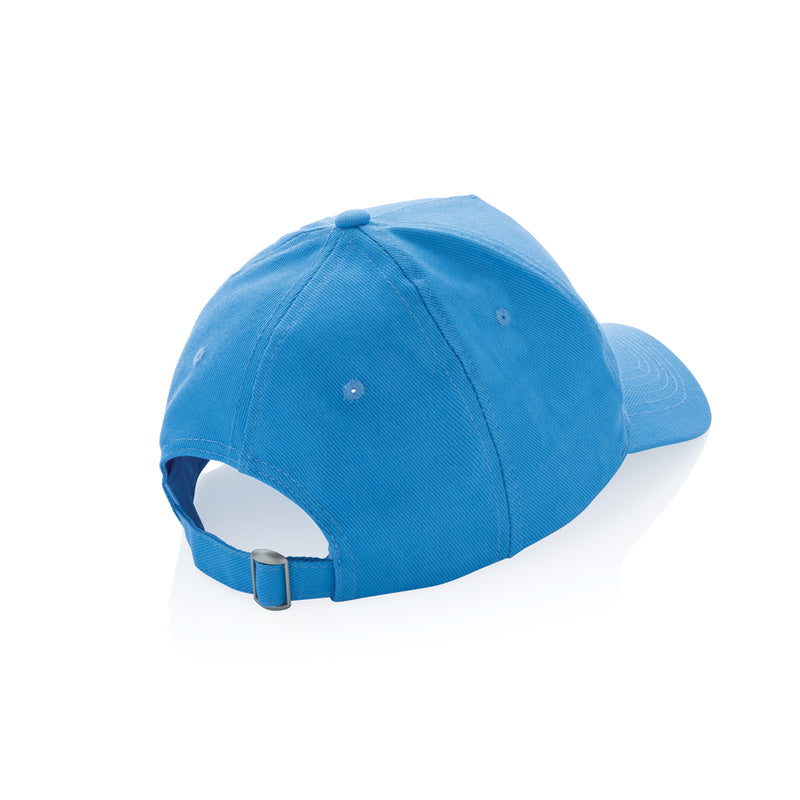 Load image into Gallery viewer, Recycled cotton 5-panel cap with AWARE™ tracer by XD Collection, featuring a casual headwear style and adjustable strap.
