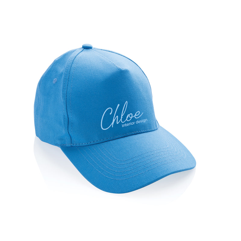 Load image into Gallery viewer, XD Collection 5-panel recycled cotton cap with AWARE™ tracer, showcasing its eco-friendly design and stylish headwear style.
