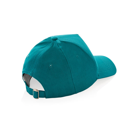 XD Collection 5-panel recycled cotton cap with AWARE™ tracer, featuring a five-panel design and adjustable strap.