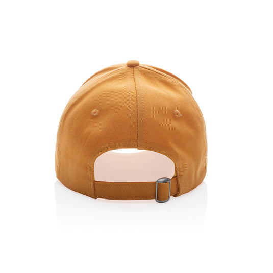 XD Collection 5-panel recycled cotton cap with AWARE™ tracer, featuring a stylish headwear design and adjustable strap.