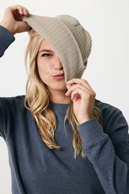 XD Collection Pryor AWARE™ Polylana® beanie with cuff, cozy headwear in soft knit fabric, featuring a stylish cuff detail.