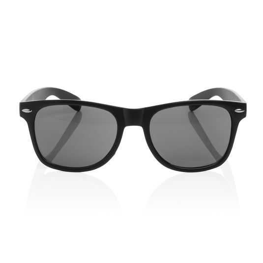 Outdoor sunglasses made from recycled PC plastic by XD Collection, featuring a stylish design and durable build.