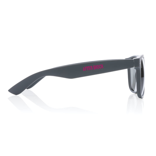 Outdoor sunglasses made from GRS recycled PC plastic by XD Collection, featuring a stylish frame and tinted lenses.