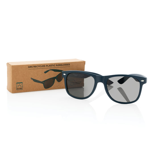 Outdoor sunglasses made from GRS recycled PC plastic by XD Collection, featuring a stylish frame and tinted lenses.