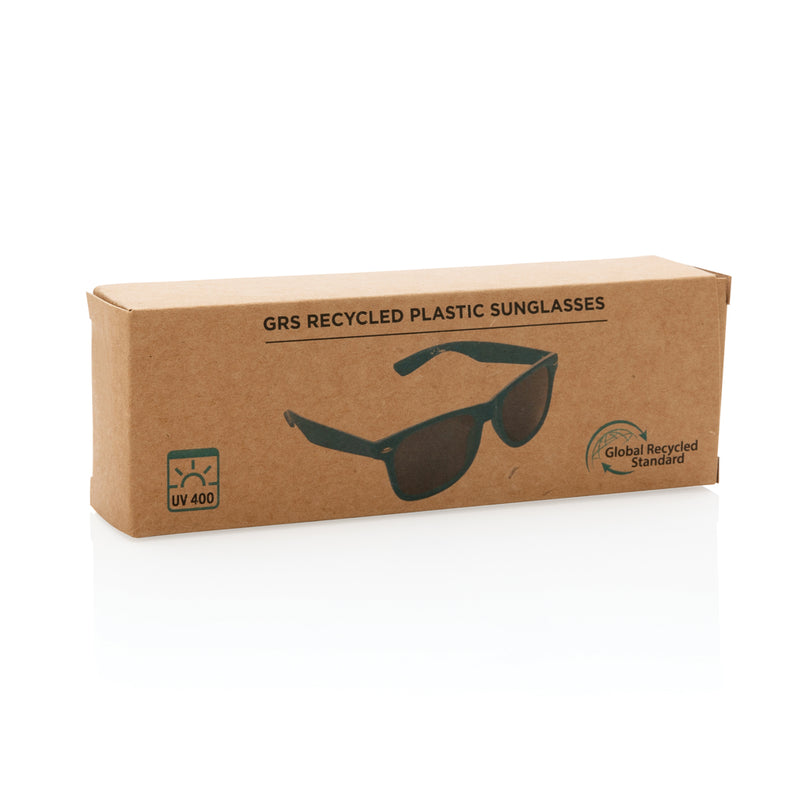 Load image into Gallery viewer, Outdoor sunglasses made from GRS recycled PC plastic by XD Collection, featuring a stylish frame and tinted lenses.
