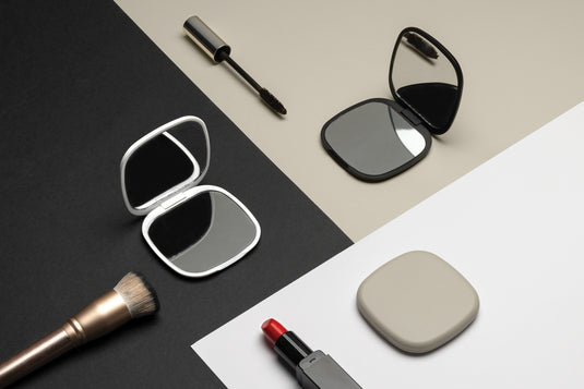 Reflecta RCS recycled plastic makeup mirror by XD Collection, compact home and living accessory with a sleek design.
