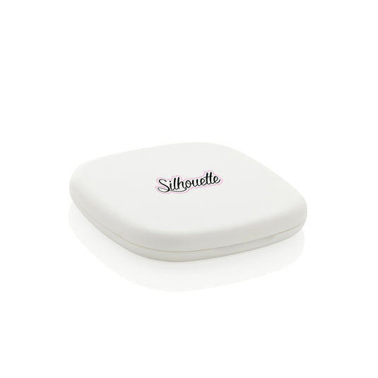 Reflecta RCS recycled plastic make-up mirror by XD Collection, compact home decor with a sleek, eco-friendly design.