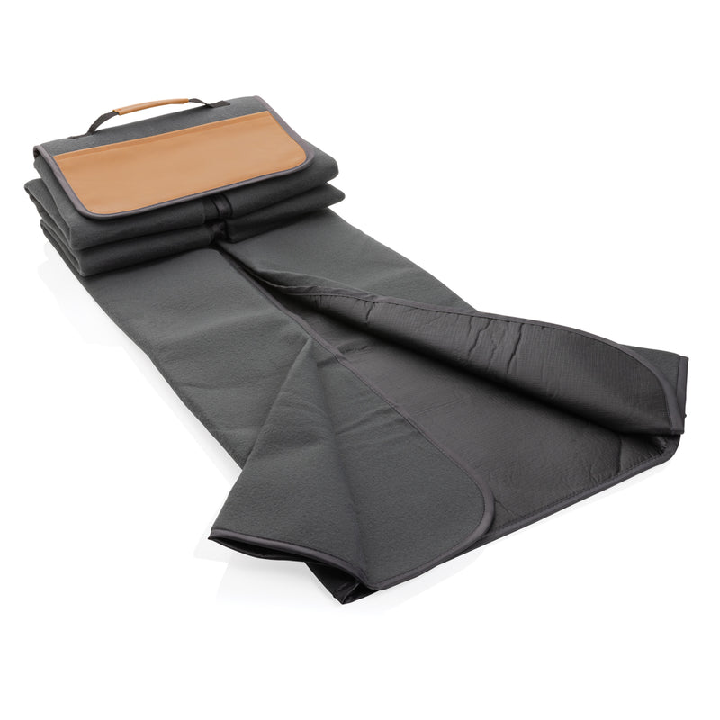 Load image into Gallery viewer, RPET picnic blanket with PU cover - Custom Wood Designs
