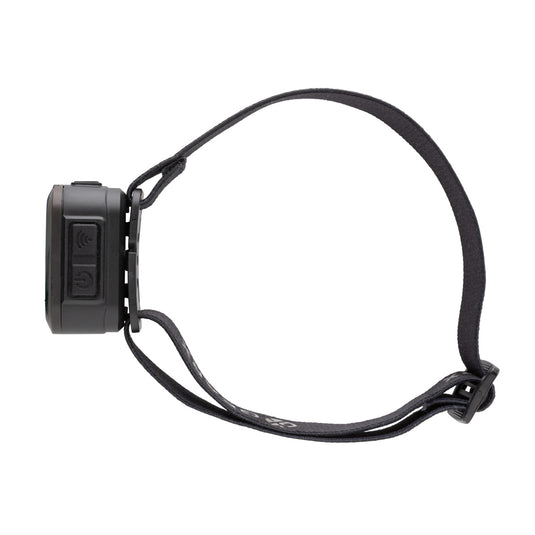 GearX Gear X RCS plastic heavy-duty head torch with adjustable strap and bright LED light for outdoor and work use.