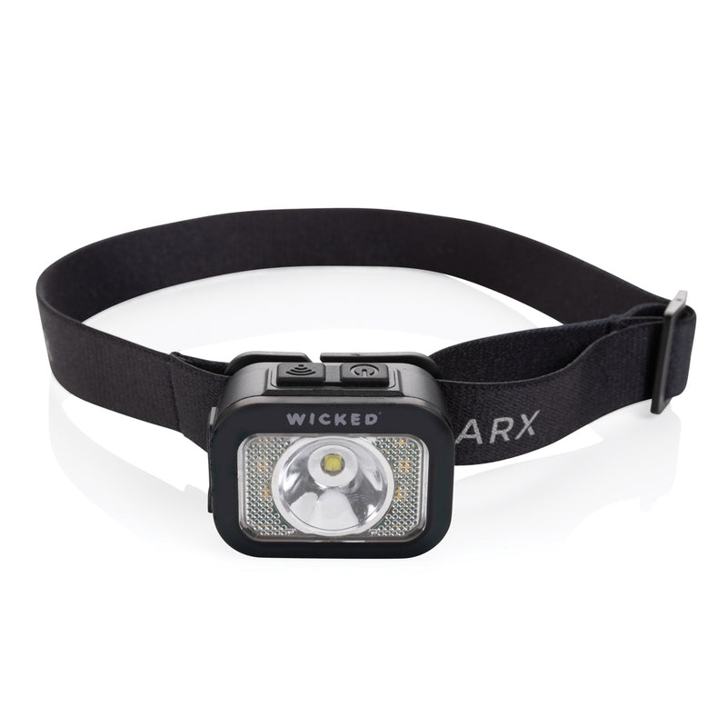 Load image into Gallery viewer, Gear X RCS plastic heavy-duty head torch with adjustable strap and bright LED light for outdoor and work use.

