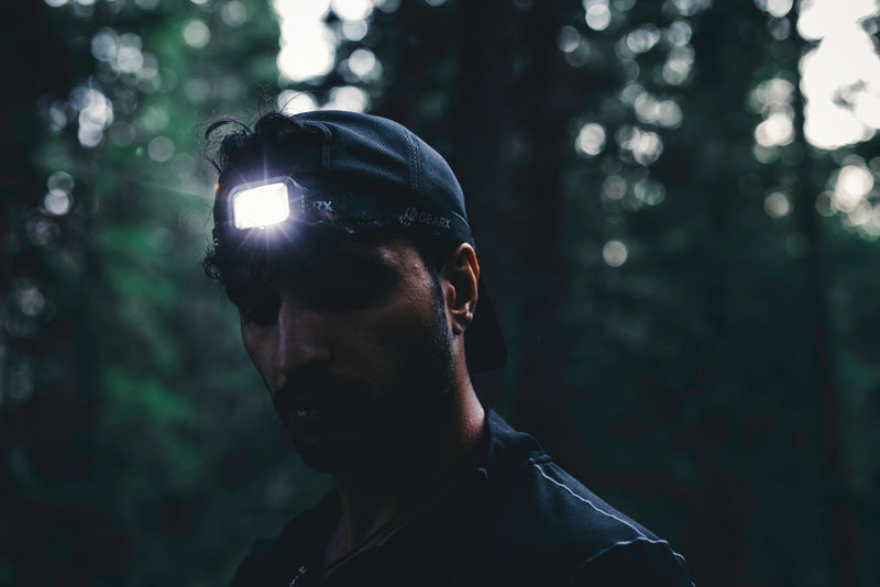 Load image into Gallery viewer, Gear X RCS plastic heavy duty head torch with adjustable strap and bright LED light for hands-free illumination.
