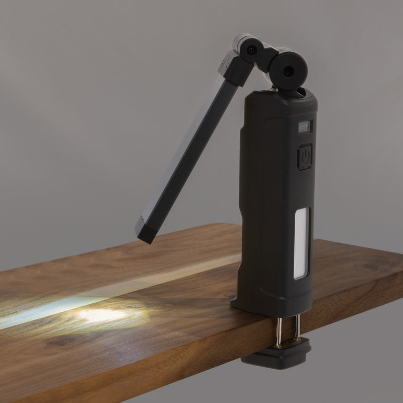 Load image into Gallery viewer, Gear X RCS plastic USB rechargeable worklight with adjustable handle, LED light, and durable construction for rugged work environments.
