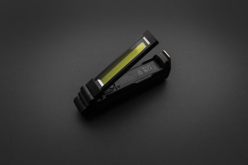 Load image into Gallery viewer, GearX Gear RCS plastic USB rechargeable worklight with LED torch, compact tool for work and outdoor use.
