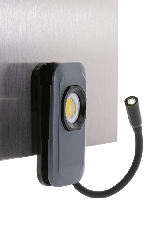 GearX Gear X RCS plastic USB rechargeable worklight with adjustable handle and bright LED illumination.