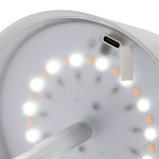 Pure Glow RCS usb-rechargeable recycled plastic table lamp - Custom Wood Designs