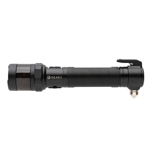 GearX Gear X RCS recycled aluminum high-performance car torch with adjustable head for automotive repairs and lighting.
