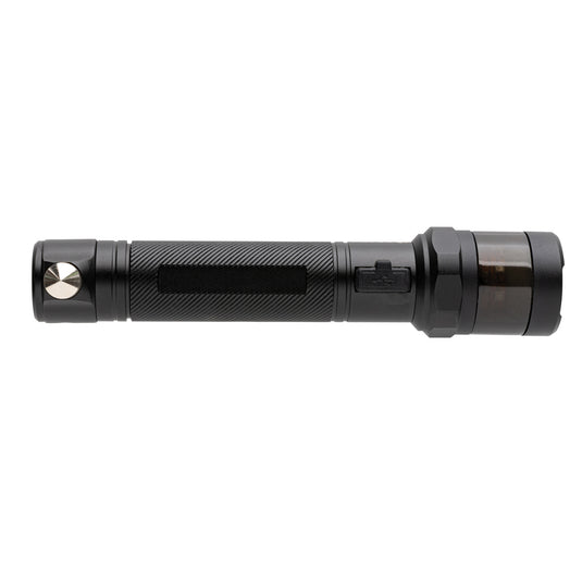 GearX high-performance car torch made of recycled aluminum, compact tool for automotive repair and lighting.